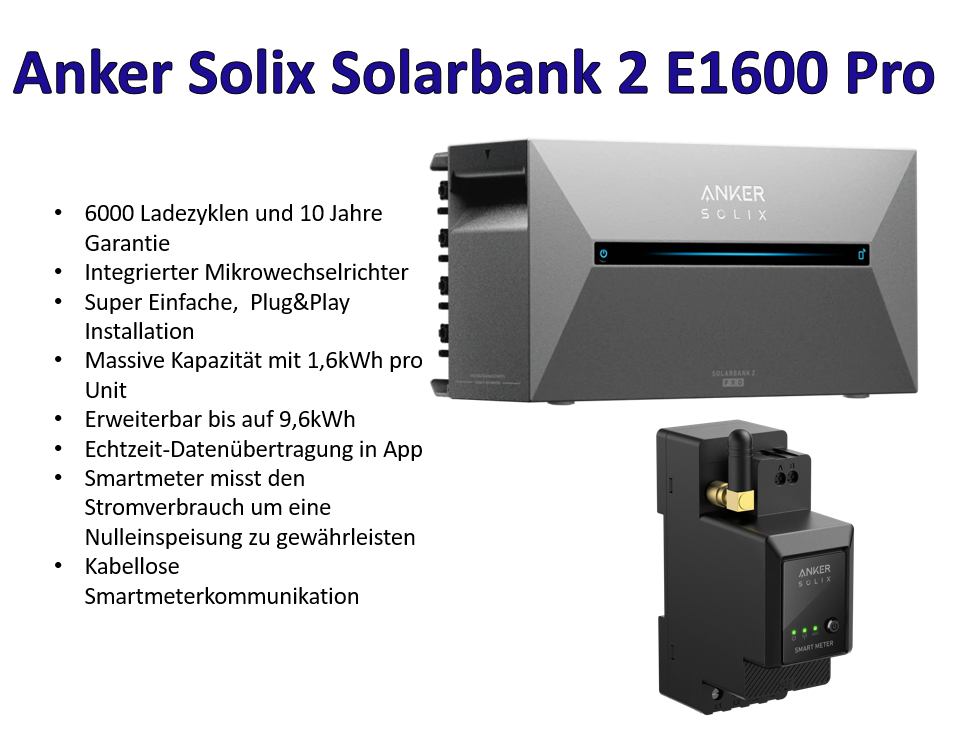 Anker Solix Solarbank 2 E1600 Pro Balkonkrafterk