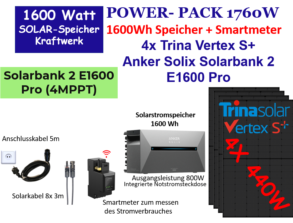 Anker Solix Solarbank 2 E1600 Pro Balkonkrafterk